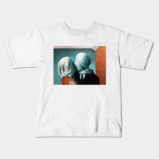 Lovers Kiss by Rene Magritte Kids T-Shirt by isarol